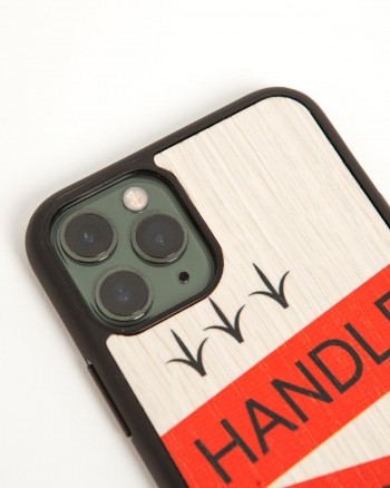 wood'd iphone cover handle without care - side