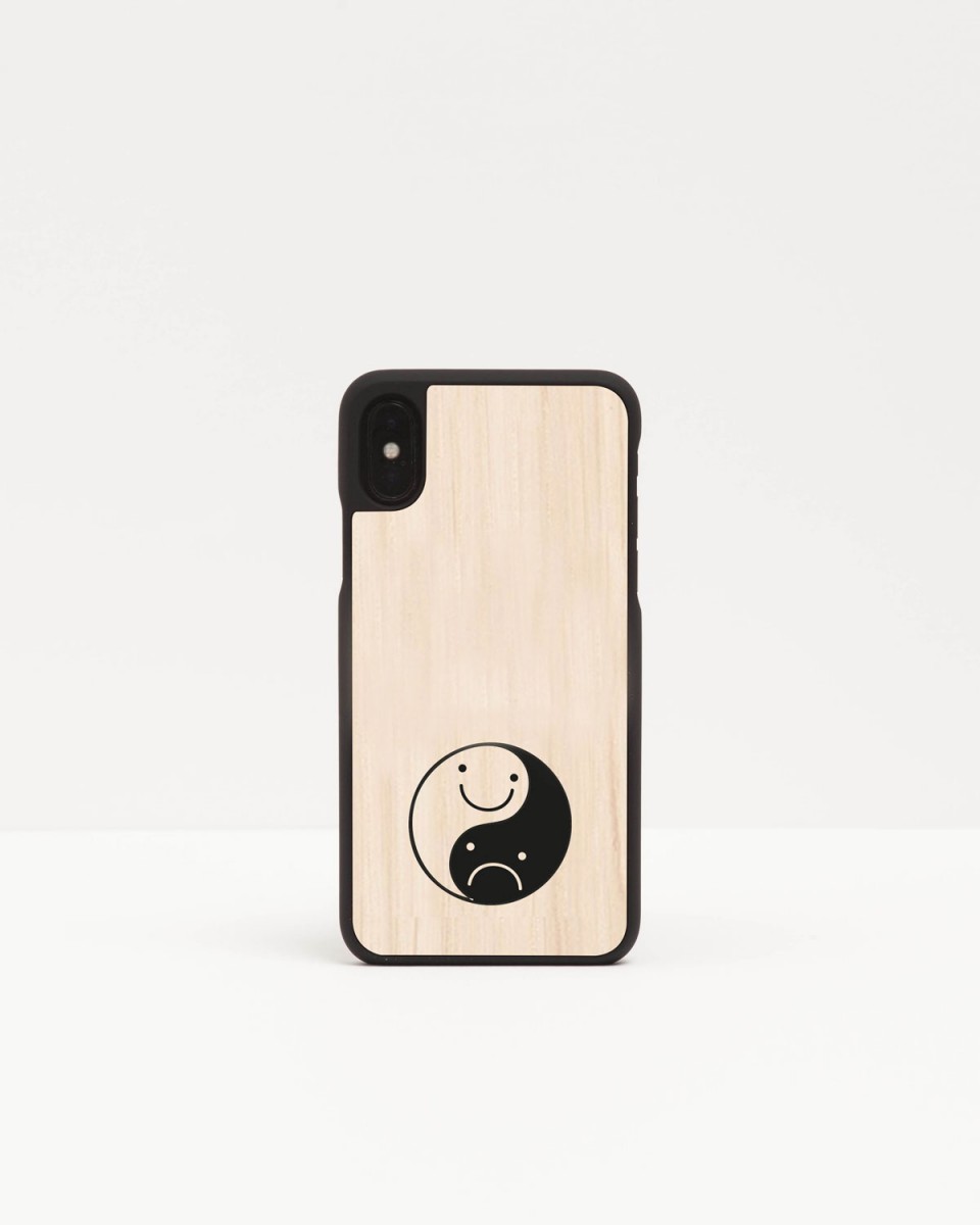 Happy Sad iPhone Case by WOOD'D