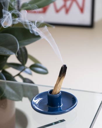 PALO SANTO PLATE BLUE