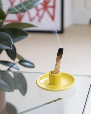 PALO SANTO PLATE YELLOW