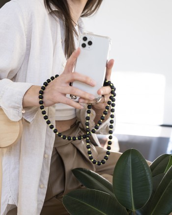 Pearls Black Necklace