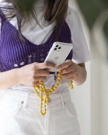 Pearls Yellow Necklace